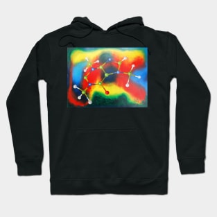 Oil Painting - Caffeine Molecule 2003 Hoodie